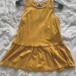 yellow ruffle blouse tank top